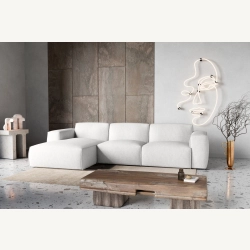 Hudson Nowoczesny narożnik wypoczynkowy z funkcją spania Tkanina Holms 04